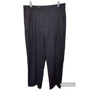 Abini Milano Men's Black Pin Striped Dress Suit Pants Size 36